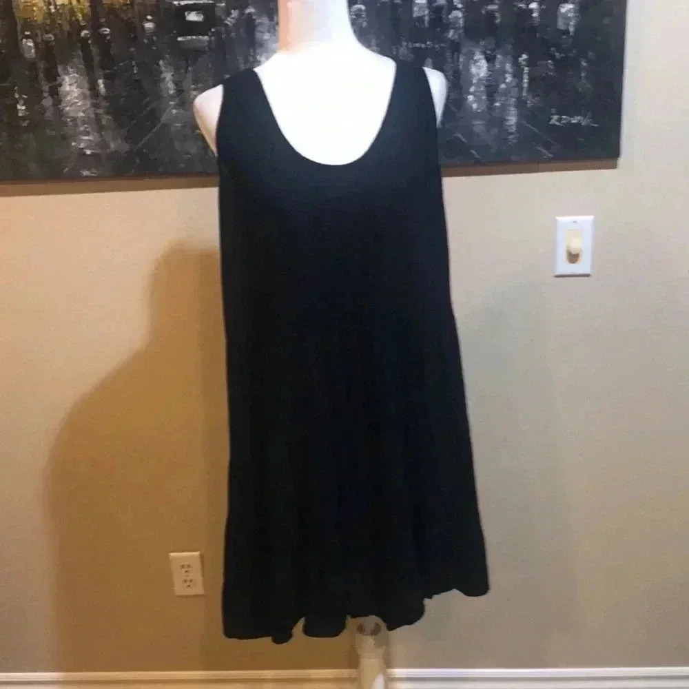 Falls Creek Ruffled Tank Top Flouncy Sheer Summer Dress -Size 1X